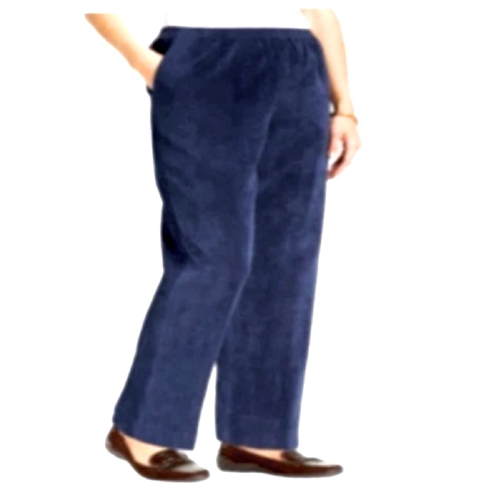 Alfred Dunner Blue Corduroy Pull-on Pants Women’s XL